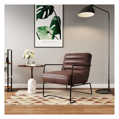 Chocolate Brown Leather Accent Chair