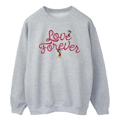 (XL, Sports Grey) Disney Mens Mickey Mouse Love Forever Sweatshirt