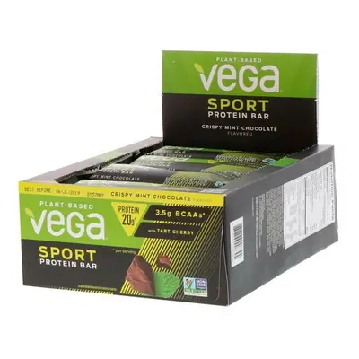 Vega Sport Protein Bar Crispy Mint Chocolate 70g -Box Of Bars