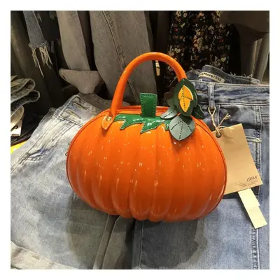 (orange) Women&apos;s Bag, Pumpkin Bag, Personalized And Creative Design, Portable One Shoulder 