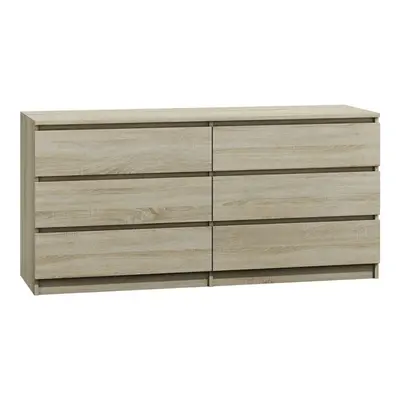 (6 Drawer Large) MODERN - Sonoma Light Oak Chest Of Drawers