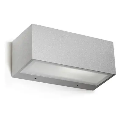 Leds-C4 Nemesis Aluminium - Light Outdoor Wall Light Grey IP54, E27