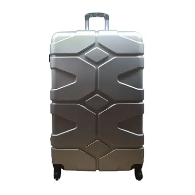 (Silver, Extra Large) Hampton & Stewart Hard Shell Extra Large Suitcase