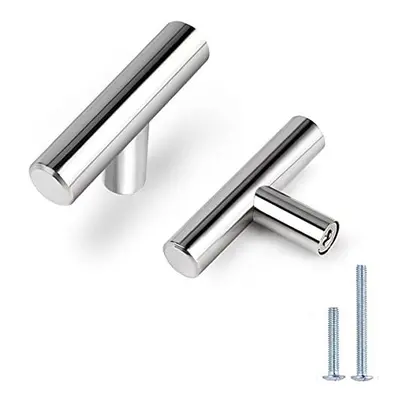 Probrico Polished Chrome T Bar Knob Stainless Steel Cabinet Knob for Kitchen Cupboard Drawer Len