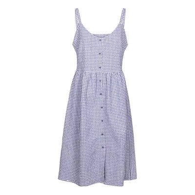 (14, Indigo Tone Gingham) Trespass Womens Dress Short Length Pockets Dorothy