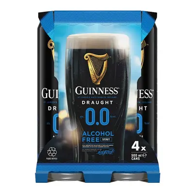 Guinness Draught 0.0% Non-Alcoholic Beer 440ml Pack (Case of 6)