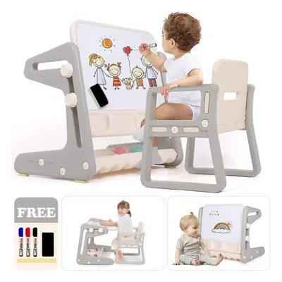 Art Easel for Kids Toddlers Standing Art Easel Height Adjustable Drawing Board with Magnetic Whi