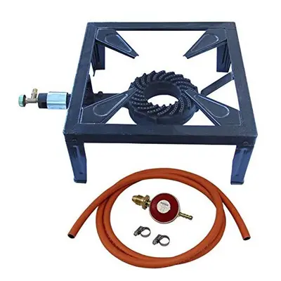 Iron Burner LPG Gas Stove Large Cooker Boiling Ring Iron Frame Outdoor 8kW