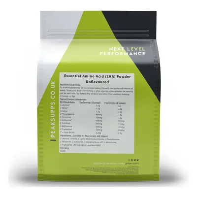 (Unflavoured, 1kg) Essential Amino Acids (EAA) Powder - Vegan