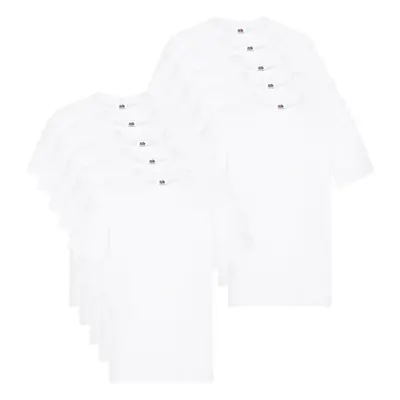 Fruit of the Loom 10x Original T-shirts White Cotton Basic Casual Shirts