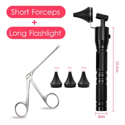 (S Forceps Light) Ear Nose Cleaner Pliers Pick Endoscope Earwax Remover Hartman Micro Alligator