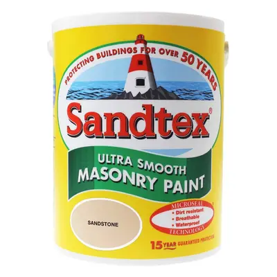 Sandtex 5L Smooth Masonry Paint Sandstone