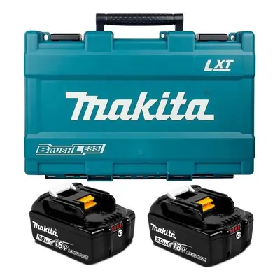 2 X Makita BL1850 18V 5.0Ah Li-Ion LXT Battery 5AH Star Battery BL1850B + Case