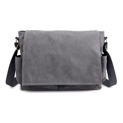 (grey, 38x11x30) Canvas Bag Men&apos;s Bag Solid Color Multi-function Cloth Bag Spring New High-