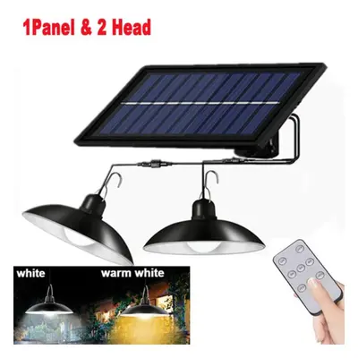 (2Head Warm White) Solar Chandeliers Outdoor Waterproof 60led Solar Lights With Remote Control S