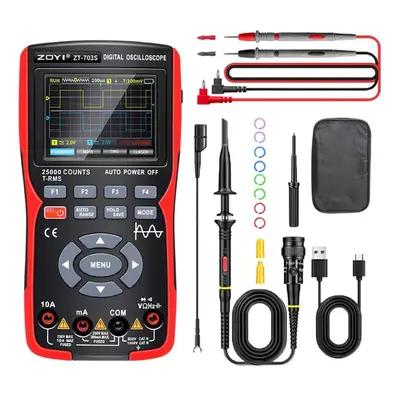 (multicolor, Standard Configuration) 3in1 Digital Multimeter 50mhz Bandwidth 280ms Sampling Rate