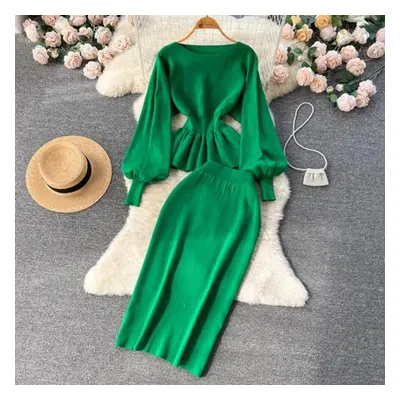 (green, One Size) Sets Two Pieces High Waist Women Casual Fashion Autumn Winter Khaki Ins Clothe