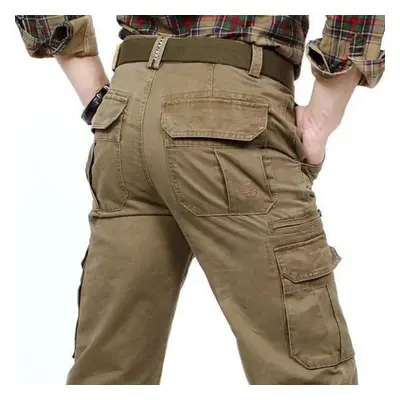 (khaki, 31) Man Cargo Pants Casual Pants Outdoor Trousers Hiking Set Cargo Tactical Men&apos;s W