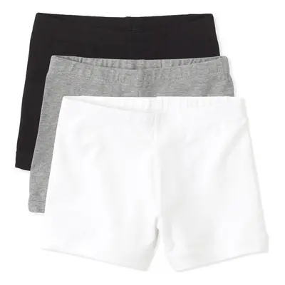 The Children's Place Girls' Basic Cartwheel Short Black/White/Heather Gray Pack XX-Large