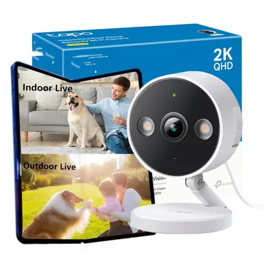 (2K 4MP) Dual Spotlights WiFi Camera, No Monthly Fee, AI Detection, Pet / Baby Camera, IP66, CCT