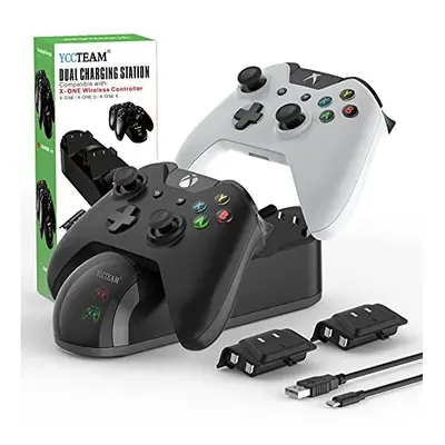 Controller Charger for Xbox One/One X/One S,Dual Slot Xbox One Charging Station with x 1200mAh R