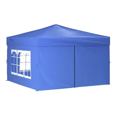 (blue, x x cm) vidaXL Folding Party Tent with Sidewall Patio Camping Gazebo Pavilion Marquee