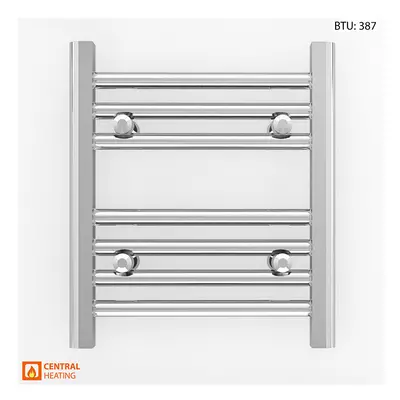 (400 x 400mm (BTU: 387)) Chrome Bathroom Designer Straight Towel Radiator