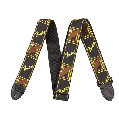 Fender Guitar Strap Monogrammed 2'' Black / Yellow / Brown