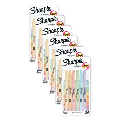 SHARPIE Pocket Highlighters Mild Pastel Colors Assorted Chisel Tip Count