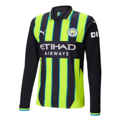 (XXL) Man City Away Long Sleeve Authentic Shirt