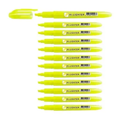 CROWN H-500 Highlighter Pens Chisel Tip Slim Highlighters - Pack Of - With Bright Fluorescent In