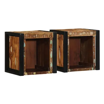 (multicolour) vidaXL Bedside Cabinets pcs Multicolour 40x35x40 cm Solid Wood Reclaimed