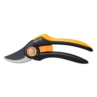 Fiskars Bypass Garden Pruners, Plus, P521, For fresh branches and twigs, Non-stick coated, Stain