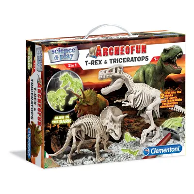 61245, Science & Play Archeofun T-REX Glow in The Dark Scientific dinosaur Kit for children, age