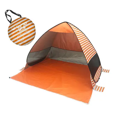 (Orange 2) Fully Automatic P0P-UP Tent Second Quick Open Beach Tent With Storage Bag Portable UV