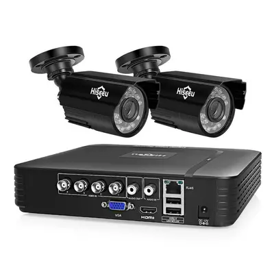 (US Plug) HD 4CH 1080N in AHD DVR Kit CCTV System 2pcs 1080P AHD Waterproof IR P2P Security Came