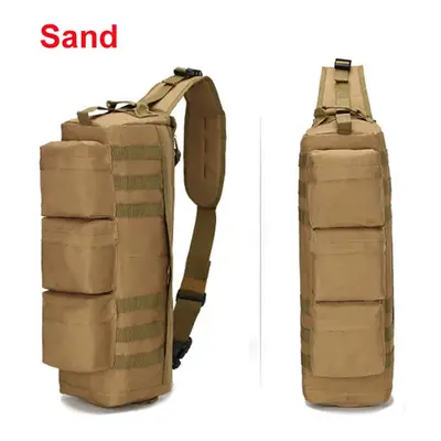 (Sand) Outdoor Climbing Backpack Nylon Rucksacks Men Tactical Sports Hiking Camping Trekking Fis