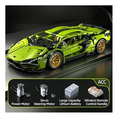 (67124 Electric) Technical Racing Sport Car Model Building Blocks City Mechanical Speed Vehicle 