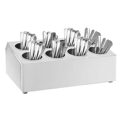 vidaXL Cutlery Holder Grids Square Stainless Steel Knife Utensil Organiser