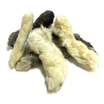 Rabbit Feet with Fur 1kg Natural Dog Treats Chews Hypoallergenic Hair (Great Alternative to Ears