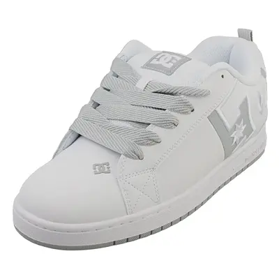 (11) DC Shoes Court Graffik Sq Mens Skate Trainers in White Grey