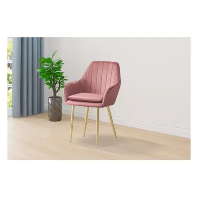 (Pink) Luxury French velvet Design dining chair T05