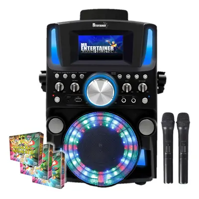 (Wireless, Songs) Groovebox Bluetooth CDG Karaoke Machine. Built in Screen & Disco Lights