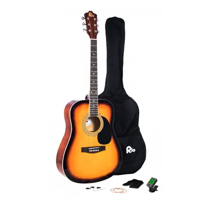 (Sunburst) Rio 4/4 41'' Acoustic Dreadnought Guitar Pack