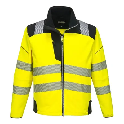 (XXL, Yellow/Black) Portwest Unisex Adult PW3 Hi-Vis Soft Shell Jacket