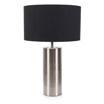 ValueLights Lexy Black Shade with Chrome Dimmable Touch Table Lamp