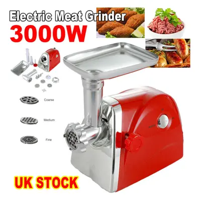 3000W 3-in-1 Mixer Meat Grinder Sausage Mincer Stuff Food Processor