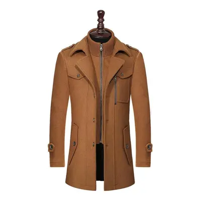 (khaki, M) Trench Coat For Men Woolen Coat For Men Jackets For Men Fashion Jacket&coat Mens Coat