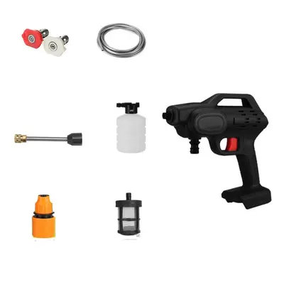 (black, without battery) 1500w Cordless Water Gun High Pressure Car Washer Portable Spray Water 