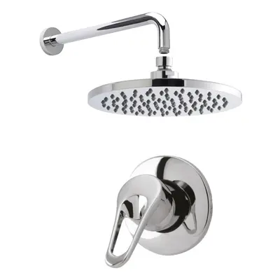 Shower Bundle Concealed Round Manual Valve, Arm & Head Kit - Chrome Balterley